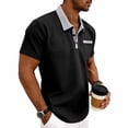 thumbnail image 3 of TKKCS Mens Polo Shirts with Pockets Short Sleeve- Moisture Wicking Performance Casual Summer Golf Shirts Black Size 3XL, 3 of 8