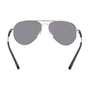 Piranha Eyewear Eclipse Metal Aviator Sunglasses for Men with Silver Frames and Smoke Lenses