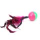 thumbnail image 4 of Juguete para gatos que no cae, pelota de juguete para mascotas con plumas de colores, juguetes interactivos para gatos, 4 of 5