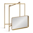 thumbnail image 4 of Kate and Laurel Celia Modern Mirrored Tray Side Table, 18 x 12 x 26, Gold, Foldable Rectangular End Table for Storage and Display, 4 of 7