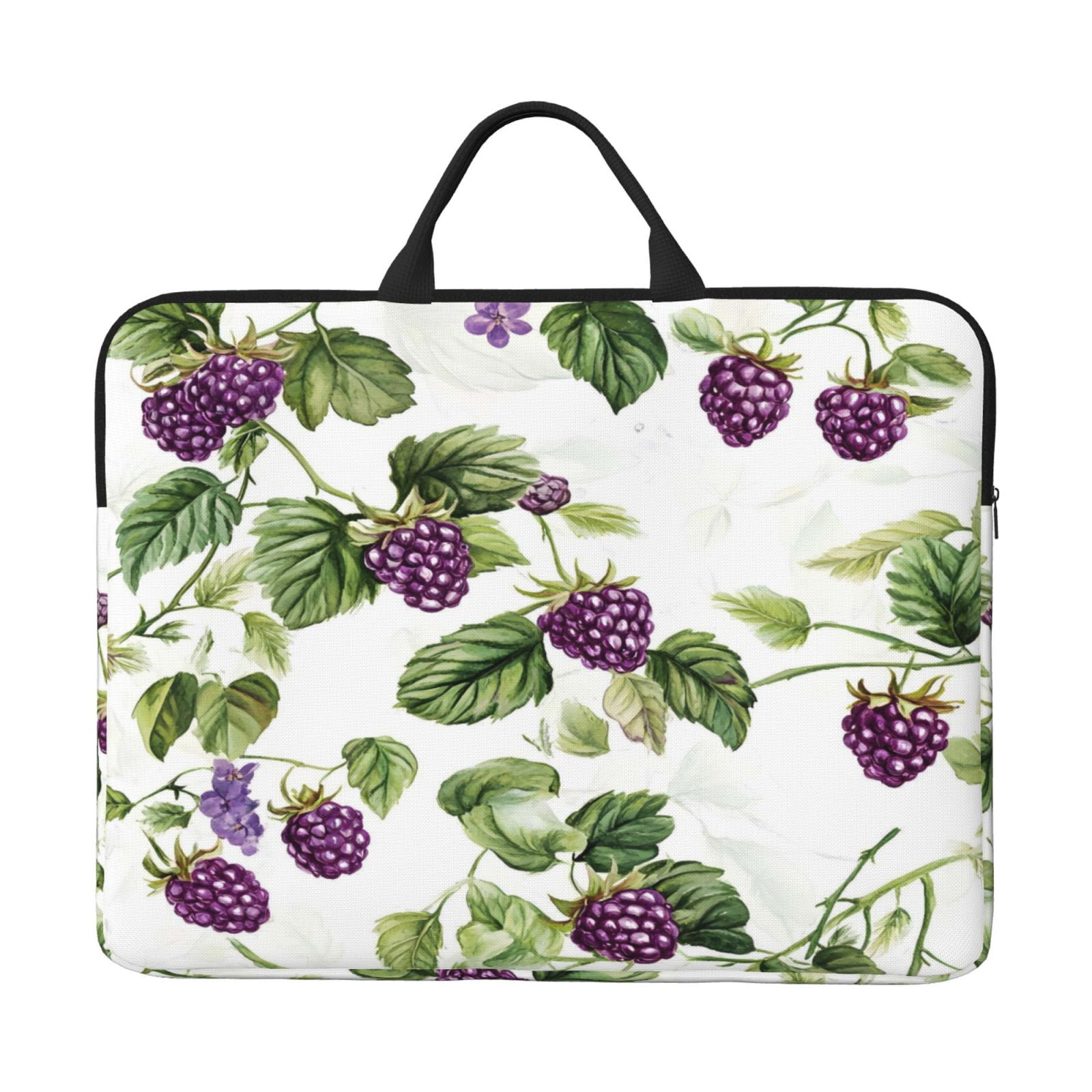 Laptop Sleeve Bag For Women Men 14inch Waterproof Durable Protective Computer Carrying Cover Handle Laptop Case Bag Fresh Dewberry Fruit