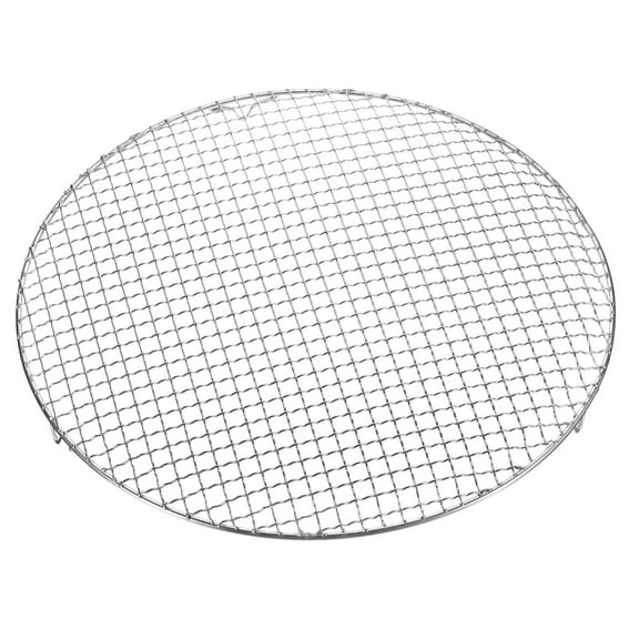Uxcell Round Cooking Rack, 16-inch 201 Stainless Steel Cross Wire Barbecue Grill Net Racks with 20mm Legs
