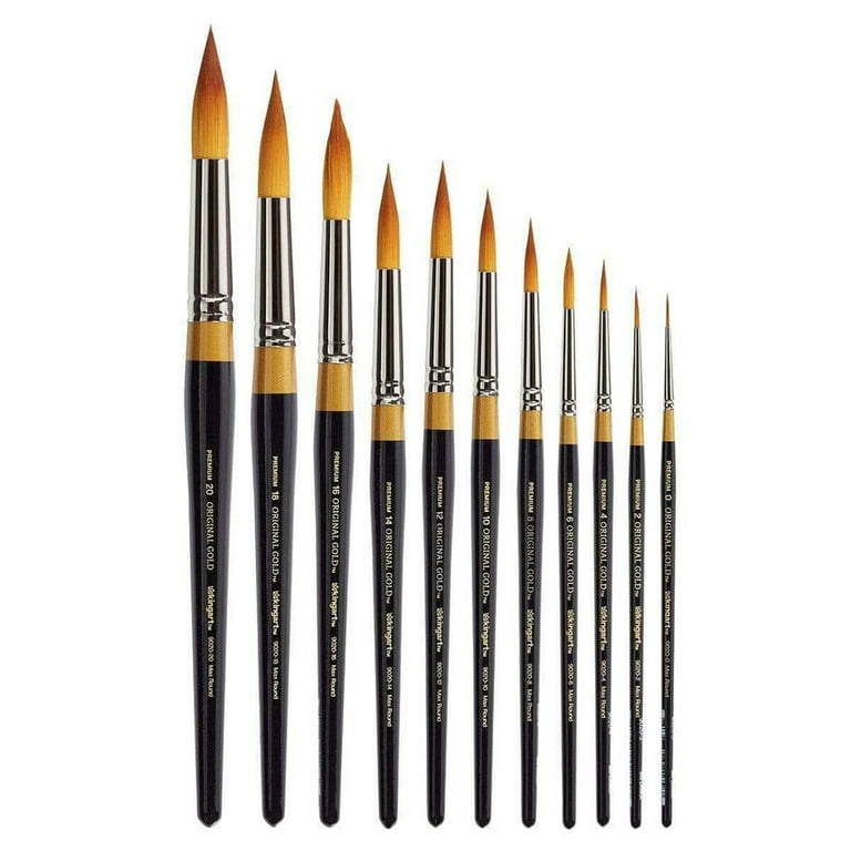 Creative Mark Mural Large Artist Brushes - Golden Taklon Paint Brushes for Acrylic  Painting and Watercolor - Round #50 