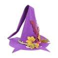 thumbnail image 1 of Fiudx Sombrero de Bruja de Halloween, Tela Suave y Transpirable, Diseño Artesanal, Ajuste Cómodo, Perfecto para Fiestas, Festivales y Cosplay, Tamaño Universal, Incluye 1 Sombrero., 1 of 4
