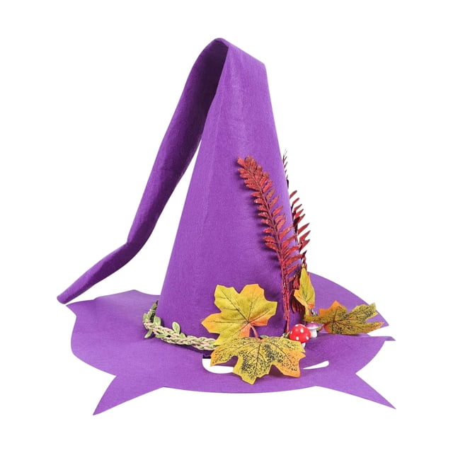 Fiudx Sombrero de Bruja de Halloween, Tela Suave y Transpirable, Diseño Artesanal, Ajuste Cómodo, Perfecto para Fiestas, Festivales y Cosplay, Tamaño Universal, Incluye 1 Sombrero.