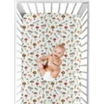 thumbnail image 4 of Sweet Jojo Designs Watercolor Woodland Forest Animals Boy Girl Gender Neutral Unisex Fitted Crib Sheet, 4 of 6