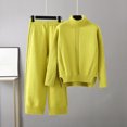 thumbnail image 4 of Lilgiuy Womens Leisure Knit Sets Two Piece Turtleneck Long Sleeve Pullover Sweater Tops Soft Comfort Pants Tracksuit Gift for Your Girlfriend Wife Mom, 4 of 5