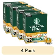 (4 pack) Starbucks Veranda Blend, Blonde Roast K-Cup Coffee Pods, 22 Count K Cups