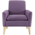 thumbnail image 3 of Dazone Modern Accent Fabric Chair Single Sofa Comfy Upholstered Arm Chair Living Room Furniture(Purple), 3 of 7