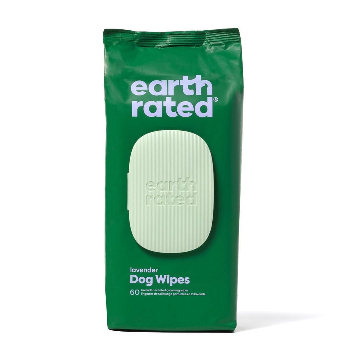 Earth Rated Hypoallergenic Dog Wipes, Cleaning and Odour-Controlling Grooming Wipes for Paws, Body, and Bum, Perfect for Puppy and Adult Dogs, Lavender Scent, 60 Count, 1 x 60 Count Grooming Wipes