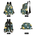 thumbnail image 4 of FORMRS Mini Backpack Purse for Women Travel Daypack Casual Shoulder Bag, Green Lemon Leaves, 4 of 7