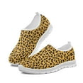 thumbnail image 3 of Whosucclay Leopard Sneakers, Lightweight Breathable Slip-On Waling SHoes for Hiking, Walking, Running,Working,School Christmas Xmas Running Shoes Red, 3 of 6