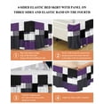 thumbnail image 6 of Purple Black Bed Skirt Grey Geometric Abstract Color Block Modern Bed Skirts King Size 16 Inch Drop, Wrap Around Dust Ruffle&nbsp;Bedskirt with Adjustable Elastic Belt for Queen Size Beds, 6 of 7