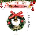 thumbnail image 3 of 10 Pieces Mini Christmas Wreaths 2.56" Artificial Xmas Wreath Hanging Ornaments for Cake Decor,Cute Miniature Wreaths for Door Windows Wall Stairs Christmas Tree Decorations, 3 of 7