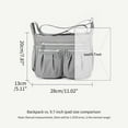 thumbnail image 2 of Lopsie Nylon Purse for Women Crossbody Bags Medium Size Girls Travel Shoulder Messenger Bags Gray, 2 of 6