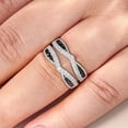 thumbnail image 2 of Rag Jewels 14K White Gold Plated 2.30 Ct Round Cut Black & White Diamond Engagement Enhancer for Engagement Christmas Thanksgiving Enhancer Guard Wrap Ring 925 Sterling Silver For Women's -8.5, 2 of 3