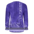 thumbnail image 6 of Ruimatai Women's Casual Printed T-Shirt Long Sleeve Round Neck Blouse Top Soft Breathable Polyester Daily Wear, 6 of 6