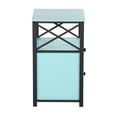 thumbnail image 3 of VECELO Nightstand with Flip Drawer and Shelf, Side End Table for Living Room/Bedroom, Blue, 3 of 8