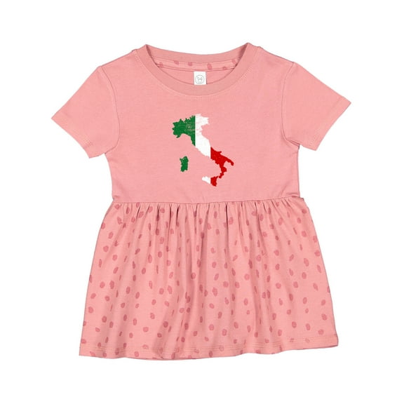 Inktastic Italian Map Flag Girls Baby Dress