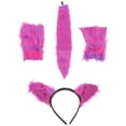thumbnail image 2 of 1 Set Ears de animales peludos Guantes de peluche de animales de cabeza de animales., 2 of 8