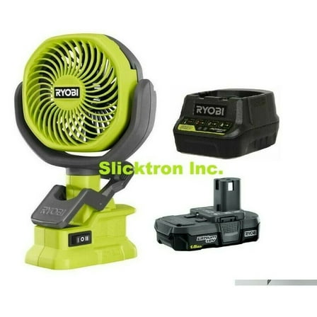 RYOBI Clamp Fan 4-Inch ONE  18V Cordless and battery charger