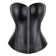 thumbnail image 5 of Corset Bustier Top Women Vintage Style Zip Faux Leather Overbust Corset Leather Nightclub Sexy Korsett Lingerie Strapless, 5 of 5