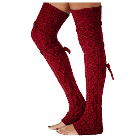 

DNDKILG Winter 装饰 Over the Knee Socks Causal Thigh High Socks for Women Leg Warmer One Size