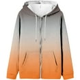 thumbnail image 1 of MSJUHEG Sweat à Capuche Zippé pour Femmes Pull Col Rond Manches Longues Dégradé Mode Ample Hauts Décontractés Habillés pour Femmes, 1 of 4