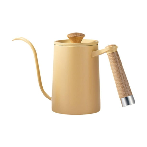 Hervidor de café para verter sobre el agua, mini hervidor de agua, práctico hervidor de café y tetera, hervidor de café, hervidor de café de goteo Amarillo