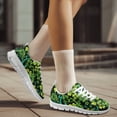 thumbnail image 3 of COEQINE Women Tennis Shoes Fashion Green Girls Sneakers Work Shoes Lightweight Mens Athletic Sneakers Footwear for St. Patrick's Day Travel Outdoor, Cute Green Clover, 3 of 7