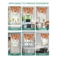 thumbnail image 5 of Burnt Orange Eucalyptus Leaves Tie Up Curtains for Windows 45 Inch Length Balloon Curtains Kitchen Adjustable Balloon Window Shade Fall Botanical Leaf Tie Up Valance Bathroom Curtain Window 34"x45", 5 of 6