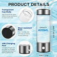 thumbnail image 6 of Futtumy Hydrogen Water Bottle Generator, 3Min Quick Electrolysis, Antioxidant Hydrogen Rich Water Cup with PEM SPE Technology, Hydrogen Water Generator Alkaline Maker, 420ml Hydrogen Bottle, 6 of 10