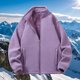 thumbnail image 3 of Ceisia Women's Winter Warm Zipper Closure Standing Gift Collar Solid Color Jacket - Polyester for Daily & Outdoor Wear, 3 of 3