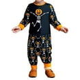thumbnail image 3 of Mercatoo Kids Girls 2 Piece Outfit Fall Long Sleeve Halloween Pumpkin Graphic Sweatshirts Sweatpants Boys Joggers Workout Set, 3 of 8