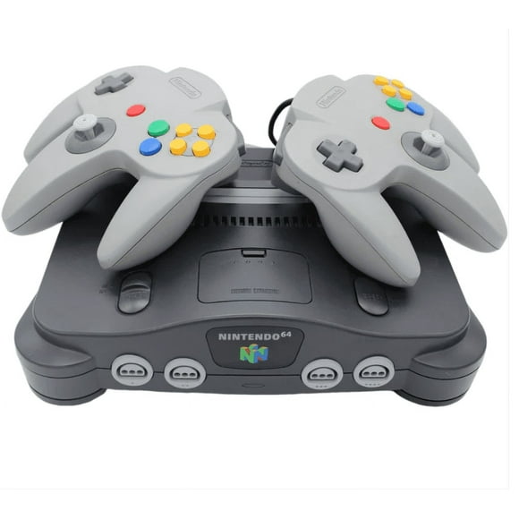 Authentic Refurbished Excellent Nintendo 64 Game Console with 2 Controllers plus HDMI adapter