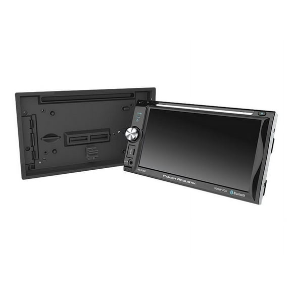 Power Acoustik 6.2" Double Din Receiver with Bluetooth & Detachable Faceplate w/Padded Carry Case