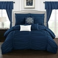 thumbnail image 4 of Gruyeres 20 Piece Comforter Set Ruffled Ruched Designer Bedding, 4 of 6