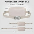 thumbnail image 3 of WATERFLY Unisex Fashion Lightweight Running Hiking Walking Fanny Pack Waist Bag,Beige, 3 of 6