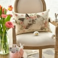 thumbnail image 3 of Easter Bunny Throw Pillow Cover, 12 x 20 Inch Rabbit Flowers Cushion Case Decoration for Sofa Couch, 3 of 6