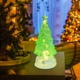 thumbnail image 4 of DAMAI Small Christmas Tree White Plastic Tree with LED Lights Small Bell 5 Inch Tabletop Christmas Tree Vintage Christmas Decoration Battery Operated, 4 of 7