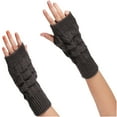 thumbnail image 2 of Puntoco Clearance Women Girl Knitted Arm Fingerless Keep Warm Winter Gloves Soft Warm Mitten, 2 of 3