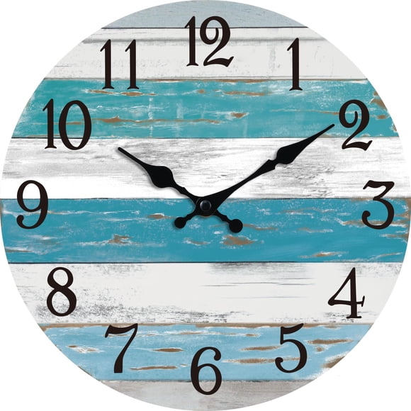 Reloj KECYET, 25 cm, azul, costero, silencioso, para exteriores