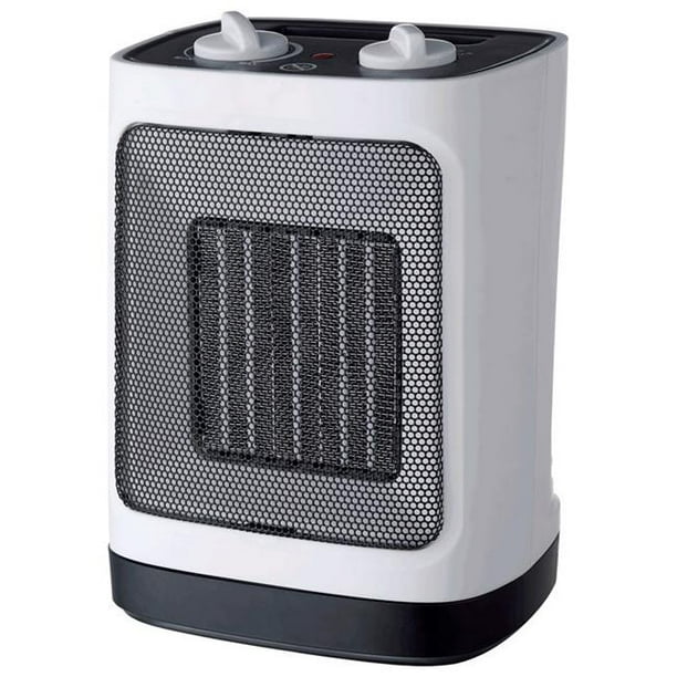 Thermostat de Ventilateur en Céramique Électrique Blanc
