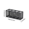 thumbnail image 3 of Metal Mesh Desk organizer Pen Pencil Caddy Multi-Compartment Office Supply Holder Stationery Storage Container Workspace, Black, JKODE, 3 of 6