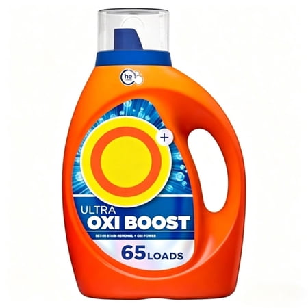 Laundry Detergent Liquid with Ultra Advanced Stain Remover, 92 fl oz, 65 Loads