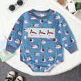 thumbnail image 2 of CAUYDY Baby Boy Gift Newborn Sleepers Preemie Clothing Fall Winter Long Sleeve Romper Infant Boys Pajamas Toddler One-Pieces 0 3 6 9 Months 1T 2T Blue for Sizes 6-12 Months, 2 of 6