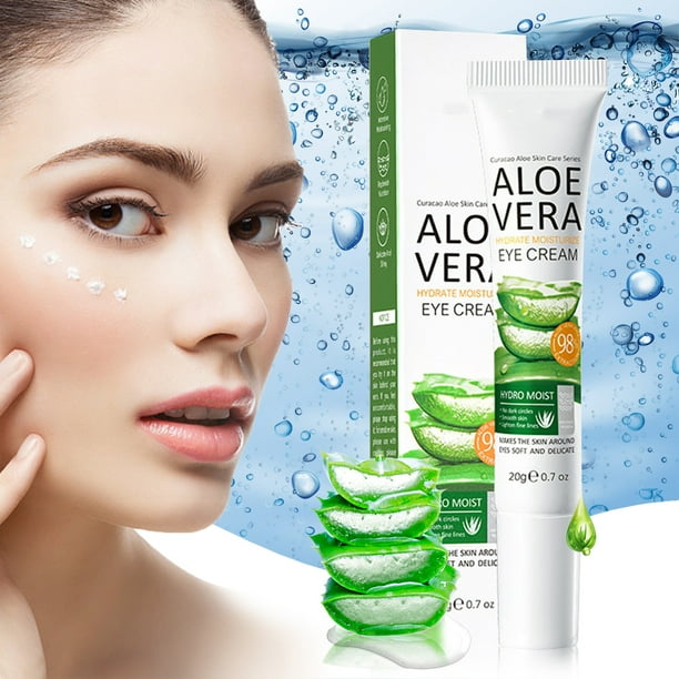 Aloe Crema Gel Hidratante para Ojos | Reduce las ojeras y la hinchazón | Crema hidratante debajo de los ojos para líneas finas | Fórmula ligera sin aceite | Para todo tipo de pieles | 25 g | 1 Pieza