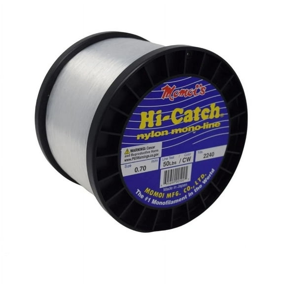 Momoi Hi-Catch Nylon Monofilament Line 1 Pound Spool Clear, 20#