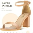 thumbnail image 5 of Ankis Women Heels Open Toe Ankle Strap Chunky Heel Sandals 2.75 Inch, 5 of 7