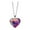 F, variant on Jewelry VerPetridure Solar System Planet Galaxy Double Sided Glass Universe Heart Pendant Necklace